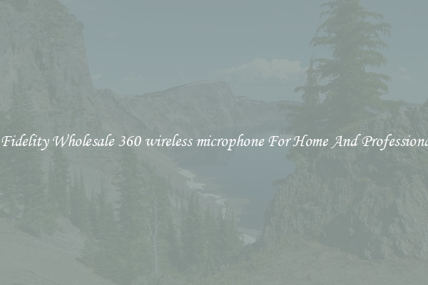 High Fidelity Wholesale 360 wireless microphone For Home And Professional Use