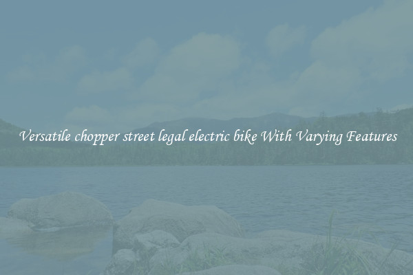 Versatile chopper street legal electric bike With Varying Features