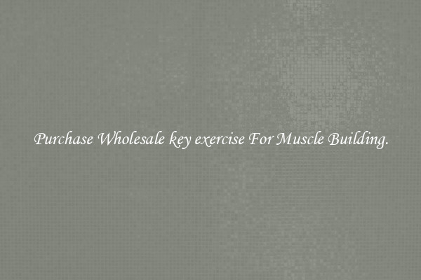 Purchase Wholesale key exercise For Muscle Building.