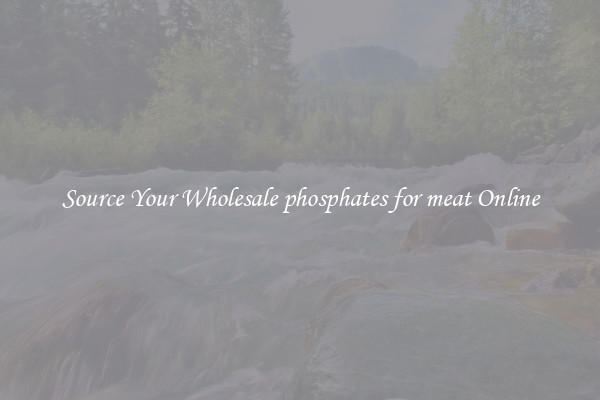 Source Your Wholesale phosphates for meat Online