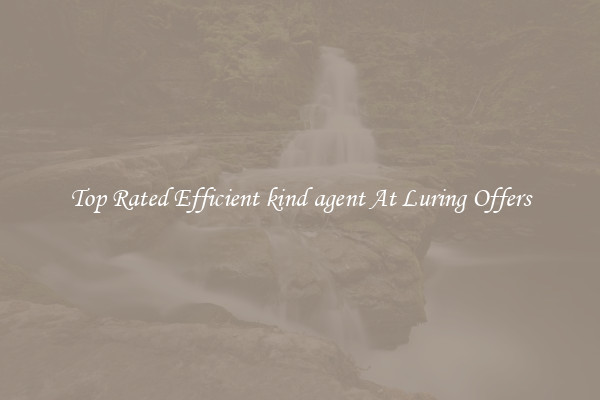 Top Rated Efficient kind agent At Luring Offers