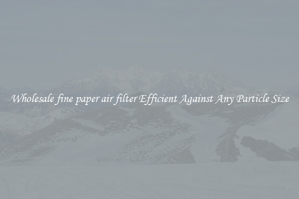 Wholesale fine paper air filter Efficient Against Any Particle Size