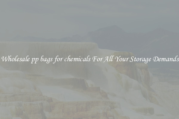 Wholesale pp bags for chemicals For All Your Storage Demands