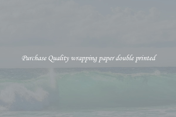 Purchase Quality wrapping paper double printed