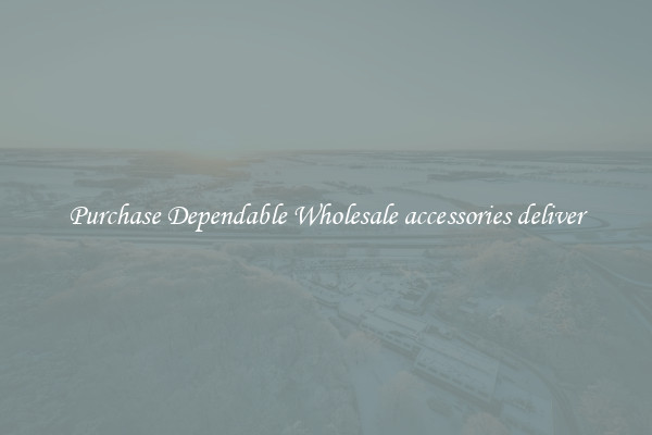 Purchase Dependable Wholesale accessories deliver